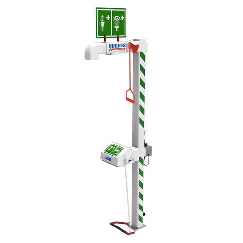 Bodenstehende Sicherheitsdusche - EXP-AH-5G/45G - Hughes Safety Showers - für Außenbereich / für gefährliche Umgebungen / Augen Gesicht