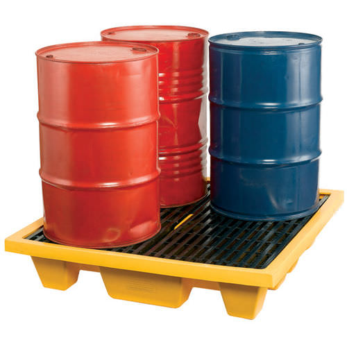 Auffangpalette für IBC-Container - JSP - für 4 Fässer / Kunststoff
