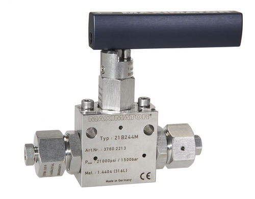 Kugelventil - 21B series - Maximator GmbH - manuell / für Gas / Edelstahl