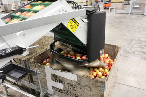 Vollautomatische Füllmaschine - Rotofiller - Tomra - für Sortierkästen / für Obst / für die Lebensmittelindustrie