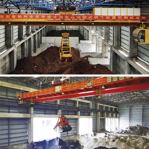 Zweiträger-Brückenkran - Henan Weihua Heavy Machinery Co., Ltd - Schalengreifer / intelligent / für Lagerhallen