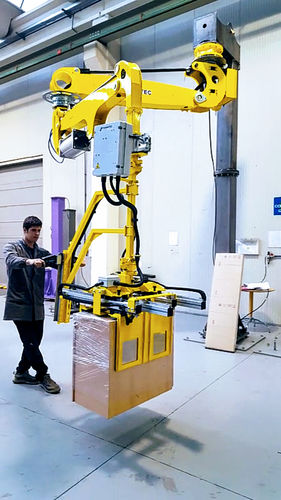 Pneumatischer Manipulatorarm - manipolatore per scatole  - FAMATEC - Spannsystem / für Kartonhandling / selbstbalancierend