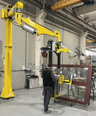Pneumatischer Manipulator - FAMATEC - mit Saugnapf / für Glasscheiben / für Fässer