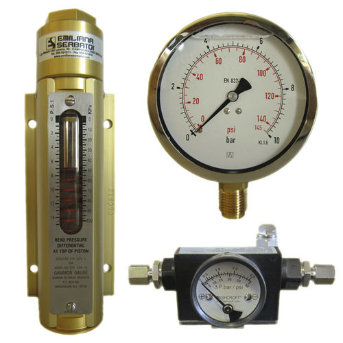 Differential-Manometer - Emiliana Serbatoi - mit Zifferblatt-Anzeige / Edelstahl