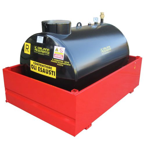 Speichertank - SE Eco-Tank - Emiliana Serbatoi - für Altöl / Kohlenstoffstahl / zylinderförmig