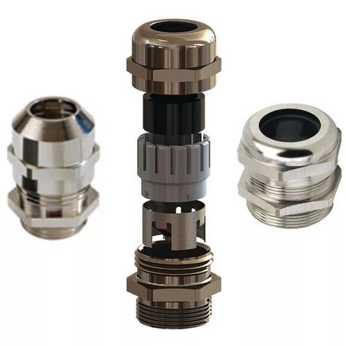 Kabelverschraubung / vernickeltes Messing - SR1717 - Essentra Components - Edelstahl / IP68 / mit EMV-Abschirmung