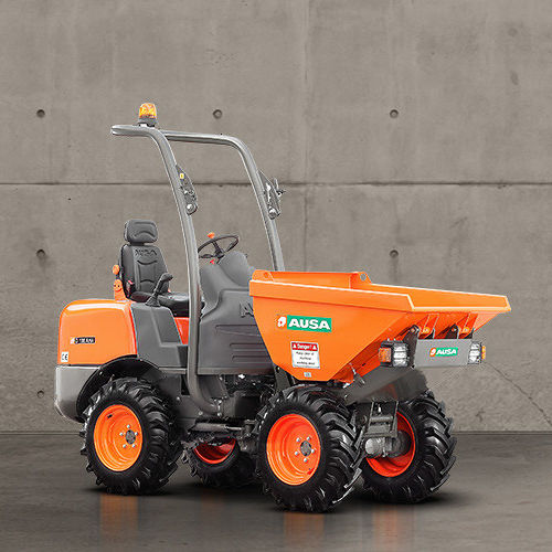 Dumper mit Gummireifen - D100AHA - AUSA - Diesel / mit Frontentladung / knickgelenkt