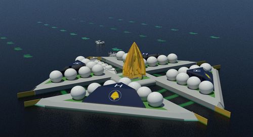 Wasserkraftwerk / 20 - 50 MW - Poduhvat - Turbinen / schwimmend