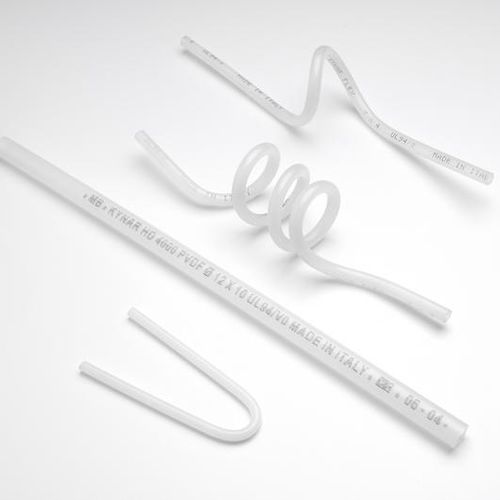 Schlauch für Chemikalien - KYNAR® 4000 - MEBRA PLASTIK ITALIA SPA - Fluorpolymer / PVDF / Vakuum