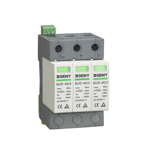 Überspannungsableiter Typ 2 - BUD-40/3R - Zhejiang Benyi Electrical Co.,ltd. - für Photovoltaikanlage / 3-polig / für DIN-Schiene