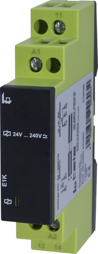 Elektromechanisches Relais / 24 VDC - E1K - TELE Haase Steuergeraete GmbH - 1NO/NF / Niederprofil / für DIN-Schiene