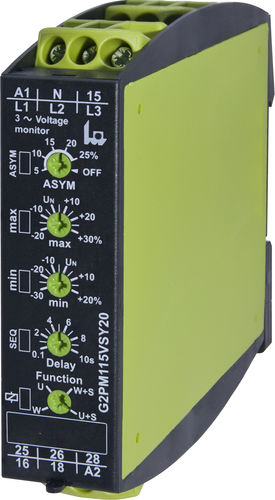 Spannungsüberwachungsrelais - G2PMxxxSY20 series - TELE Haase Steuergeraete GmbH - Phasenfolge / für Phasenverlust / Phasenungleichgewicht