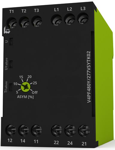 Spannungsüberwachungsrelais - V4PF480Y/277VSYTK02 - TELE Haase Steuergeraete GmbH - Phasenfolge / für Phasenverlust / Phasenungleichgewicht