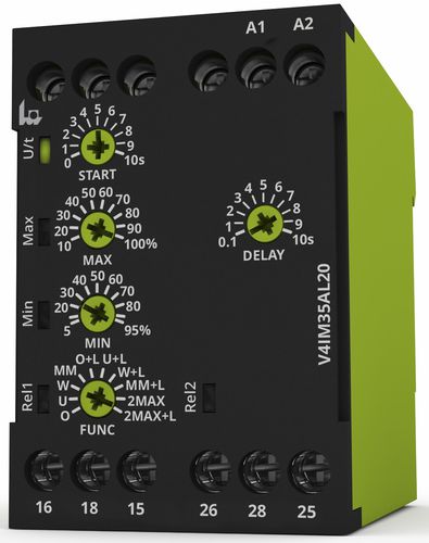 Stromüberwachungs-Relais - V4IM35AL20 - TELE Haase Steuergeraete GmbH - 2NO/NF / AC/DC / einphasig