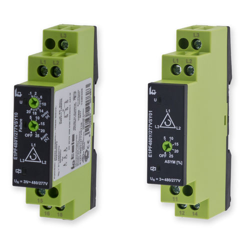 Spannungsüberwachungsrelais - E1PF480Y/277VSY10 - TELE Haase Steuergeraete GmbH - Phasenfolge / für Phasenverlust / Phasenungleichgewicht