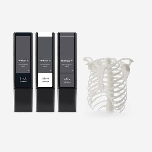 Weißes Harz für 3D-Drucker - Formlabs - grau / schwarz / blau