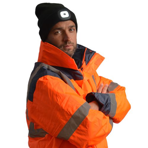 Anstosskappe / EN 812 - BONC01L07 - Surflex - regelbar / mit LED-Stirnleuchte / schwarz