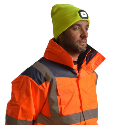 Regelbarer Anstosskappe - BONC05L07 - Surflex - mit LED-Stirnleuchte / schwarz / orange