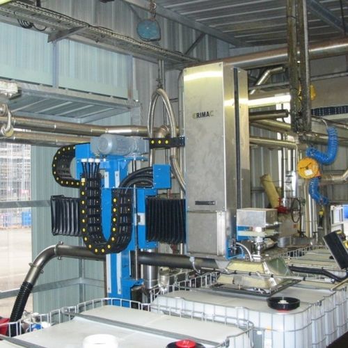 4-Achs-Füllmaschine - ERIFUT 4 X series - ERIMAC - halbautomatisch / manuell / für Fässer auf Paletten