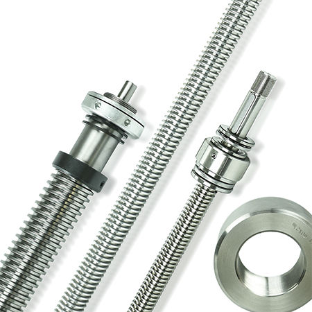 Gleitgewinde nach Maß - CUSTOMIZED THREADED SCREW WITH SHANK MACHINING - Bimeccanica s.r.l. - Edelstahl / Aluminium / Mutter