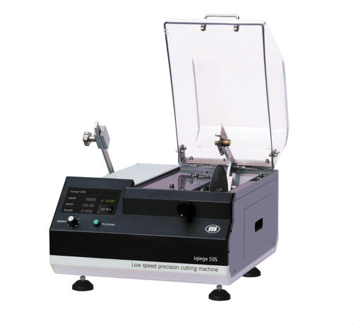 Rundmesser-Schneidemaschine - iqiege®50S - Laizhou Weiyi Experiment Machine Manufacturing Co., Ltd. - für Scheiben / Labor / mit manueller Beladung