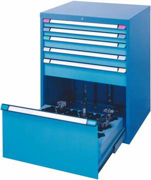 Lagerschrank - THURMETALL - auf Füßen / Schubladen / Metall