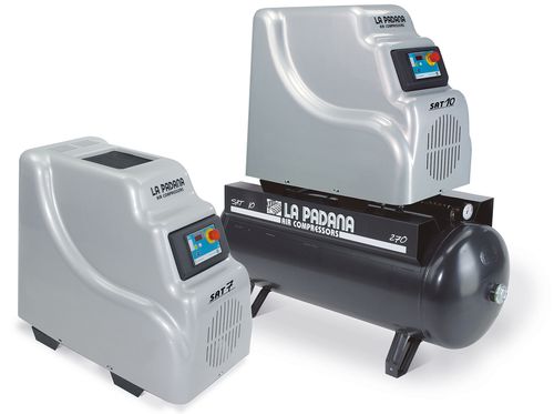 Schraubenkompressor - SAT 5,10 series - La Padana Air Compressors - Rotation / Luft / mit Elektromotor