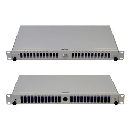 Spleißbox für Lichtleiter - ODF-19-1U-T* series - DLL Partners - 19"-Rack / Stahl