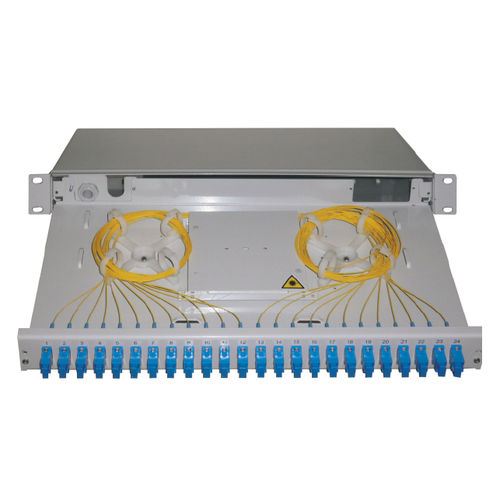 Spleißbox für Lichtleiter - ODF-19-1U series - DLL Partners - 19"-Rack / Stahl