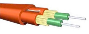Flach-Glasfaserkabel - I-VHH 2x1 series - DLL Partners - Daten / schwerentflammbar / robust