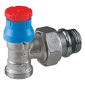 Thermostatisches Ventil / Temperaturstell - R411TG - Giacomini - verchromter Messing / für Heizkörper / rechtwinklig