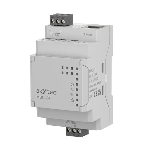Wandler für Gigabyte-Schnittstelle - MBC-24.X Modbus converter - akYtec GmbH - Ethernet / RS-485 / Modbus RTU