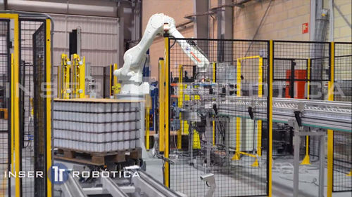 Roboter-Palettierer - Inser Robótica S.A - für abgefüllte Aerosol-Spraydosen