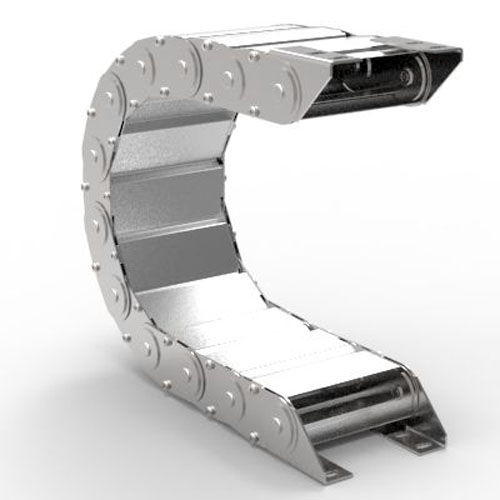 Energieführungskette zum Öffnen - 35NC - Brevetti Stendalto - komplett geschlossen / Stahl / mit Aluminiumdeckel