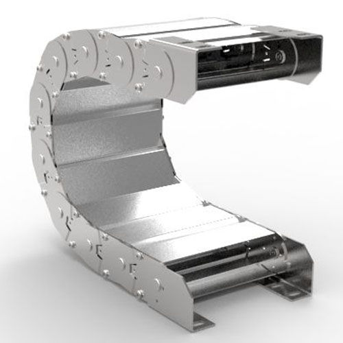 Energieführungskette / komplett geschlossen - 35LC - Brevetti Stendalto - Stahl / Edelstahl / mit lösbaren Aluminiumstegen