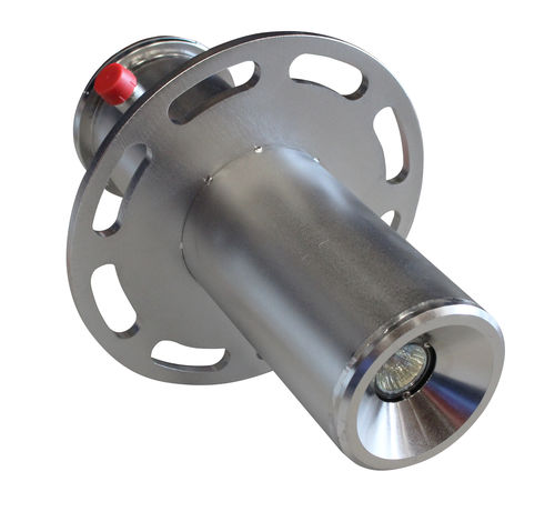 Flanschgehäuse - SON01X3ALAMP_F - TELEA TECNOVISION SRL - zylinderförmig / Edelstahl / für Lichtquelle
