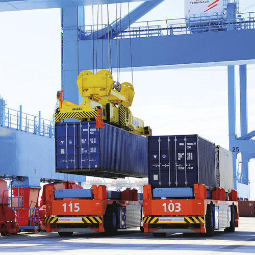 FTS für Containerumschlag - Lift AGV - Konecranes - Transfer / Transport / für Hubanwendungen