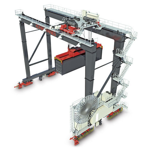 Schienenmontierter Portalkran - ARMG - Konecranes - für Container / Stahl / automatisiert