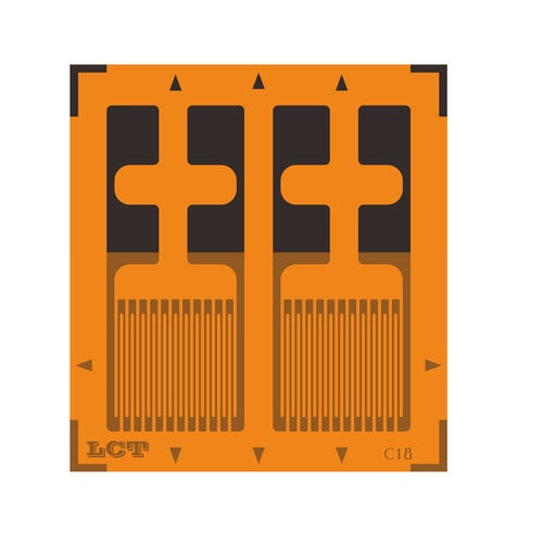 Dünnschicht-Dehnungsmessstreifen - CF350-2FB-A - Xiamen Loadcell Technology Co.,Ltd. - mit Doppelraster / für Beanspruchungs - Analyse / Kraftmessung