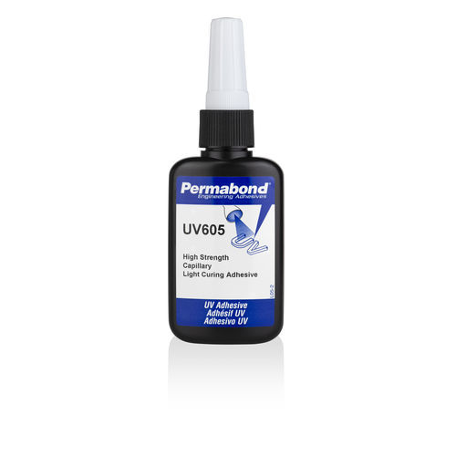 Methacrylat-Klebstoff - UV605 - Permabond - für Glas / Einkomponenten / Optik