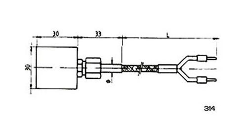 RTD-Temperaturfühler - 314 - MESEL S.L - Pt100 / Pt1000 / Thermoelement Typ J