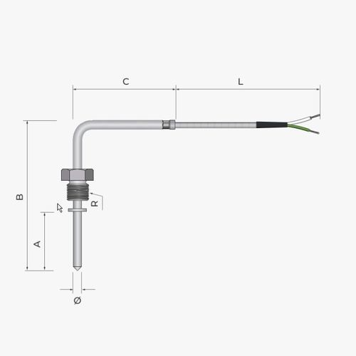 Pt100-Temperaturfühler - 211 - MESEL S.L - Pt1000 / Thermoelement Typ J / Thermoelement Typ K