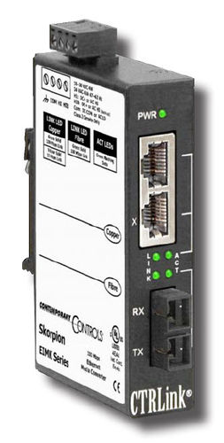 LWL-Wandler - 4 port, 100 Mbps | EIMK series - Contemporary Control Systems - Ethernet