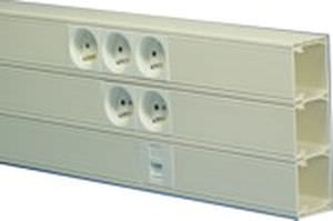 Kabelkanal - 2 m |  SYS45 RAPID Series - CANALPLAST - PVC / Mini- und Sockelleisten / selbstverlöschend