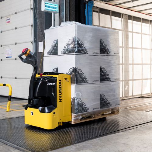 Elektrischer Hubwagen - 18EP - HYUNDAI HEAYY INDUSTRIES - 24 V / für Materialumschlag / für Lagerhallen