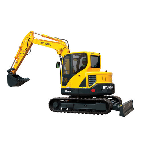 Bagger / mittlere Größe - R80CR-9A - HYUNDAI HEAYY INDUSTRIES - auf Raupen / Tier 3 / für Baustellen