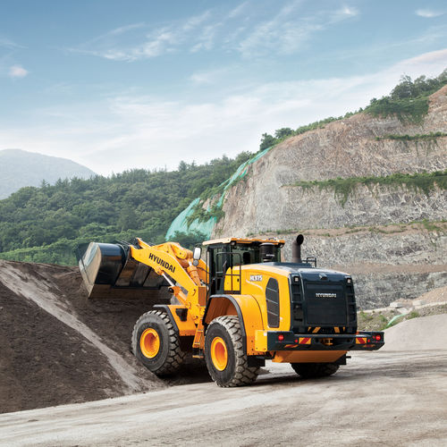 Radlader - HL975 - HYUNDAI HEAYY INDUSTRIES - mit Gelenk / für Baustelle / für Materialumschlag