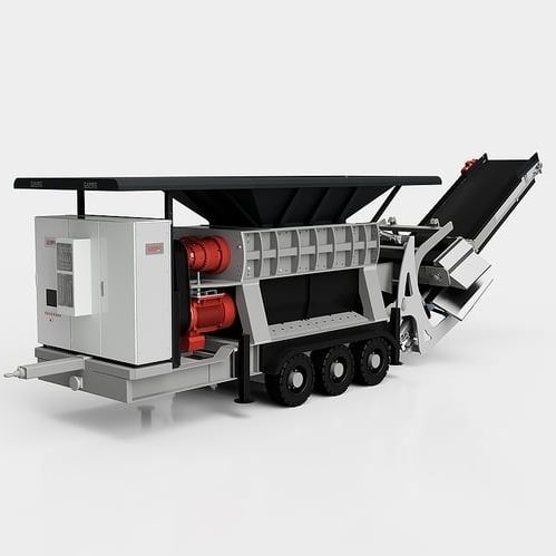 Mobiler Schredder - LCM520 - CAMEC srl - Primär / Zweiwellen / für Abfall