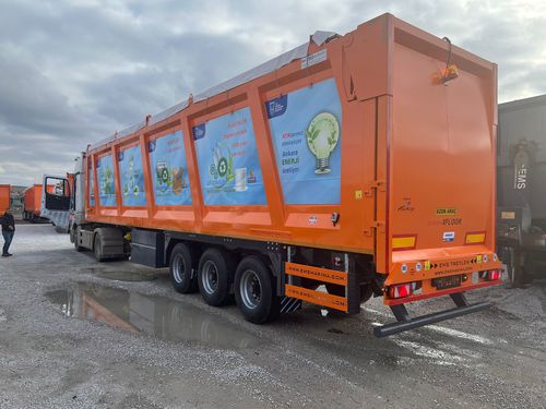 Sattelauflieger mit pneumatischer Aufhängung - EMS Machinery - mit beweglichem Boden / für Abfall / für Wassertanks