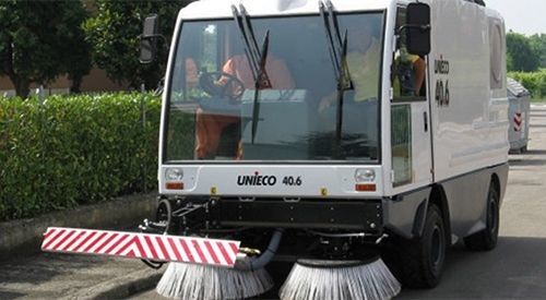 Aufsitzkehrmaschine - 40.6 COMBi - EMS Machinery - Straßen / mit 2 Bürsten